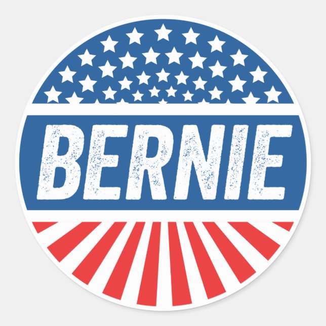 Vintage Bernie Classic Round Sticker (Front)