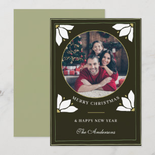 Vintage Berries Christmas Family Photo cards