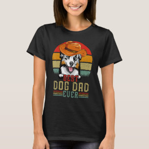 Vintage Best Australian Shepherd Dog Dad Ever Cute T-Shirt