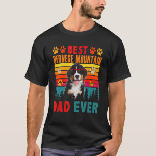 Vintage Best Bernese Mountain Dad Ever Cute Dog Su T-Shirt