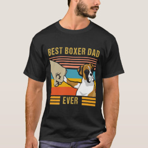 Vintage Best Boxer Dad Ever Dog Lovers Father's T-Shirt