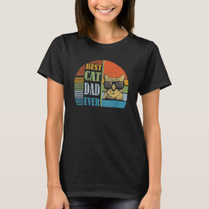 Vintage Best Cat Dad Ever Bump T-Shirt