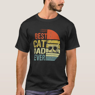 Vintage Best Cat Dad Ever Cat Daddy 3 T-Shirt