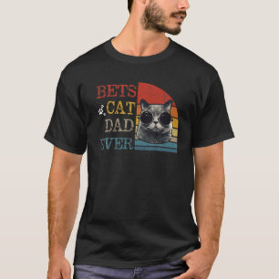 Vintage Best Cat Dad Ever Cat Daddy Gift T-Shirt