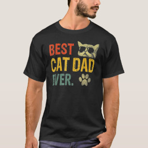 Vintage Best Cat Dad Ever Cat Daddy Gift T-Shirt