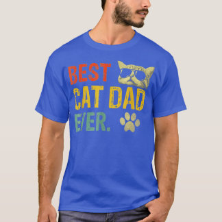 Vintage Best Cat Dad Ever Cat Daddy Gift TShirt