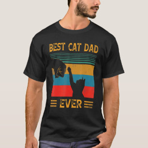 Vintage Best Cat Dad Ever Cat Daddy Retro 2 T-Shirt