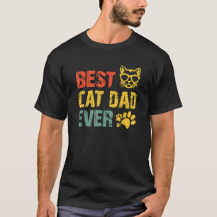 Vintage Best Cat Dad Ever Cat Daddy T-Shirt