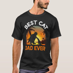 Vintage Best Cat Dad Ever Cat Daddy T-Shirt