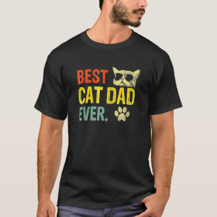 Vintage Best Cat Dad Ever Cat Daddy T-Shirt