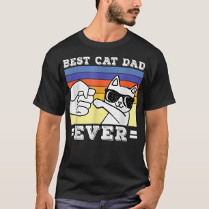 Vintage Best Cat Dad Ever Funny Cat Daddy Father's T-Shirt