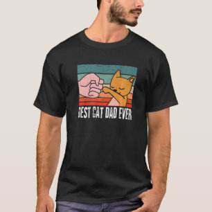 Vintage Best Cat Dad Ever Retro Father's Day Men D T-Shirt