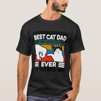 Vintage Best Cat Dad Ever T-Shirt