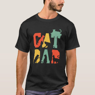 Vintage Best Cat Dad Pet Cat Happy Father's Day 1 T-Shirt