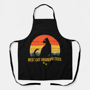 Vintage Best Cat Grandpa Ever Gift Cat Lovers Apron
