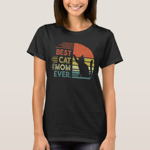 Vintage Best Cat Mum Ever Mother S Day Cat Mummy T-Shirt