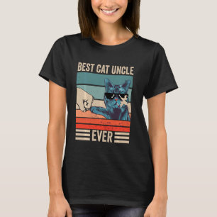 Vintage Best Cat Uncle Ever Bump Fist Father's Day T-Shirt