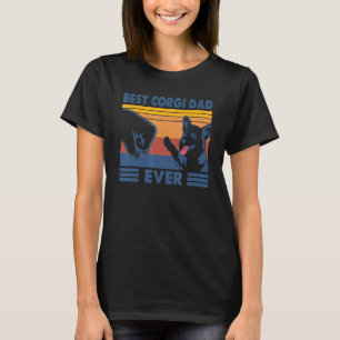 Vintage Best Corgi Dad Ever Fist Bump Corgi T-Shirt