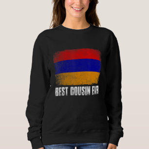 Vintage Best Cousin Ever Men Retro Armenia Flag Sweatshirt