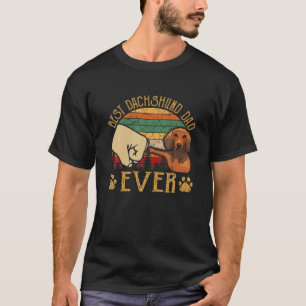 Vintage Best Dachshund Dad Ever Dog Lover Tees Fat