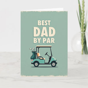 Vintage Best Dad By Par Card