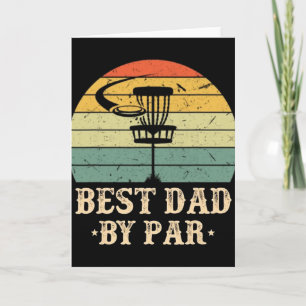 Vintage Best Dad By Par Disc Golf Fathers Day Card