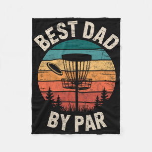 Vintage Best Dad By Par Tee Disc Golf Sket Golfer  Fleece Blanket