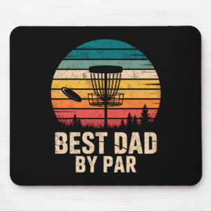 Vintage Best Dad By Par Tee Disc Golf Sket Golfer Mouse Pad