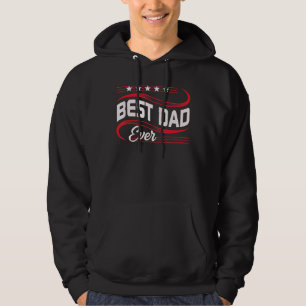 Vintage Best Dad Ever For Dad Men Father's Day Hoodie