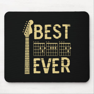 Vintage Best Dad Ever Guitar Chord Guitarist Dad F Mouse Pad