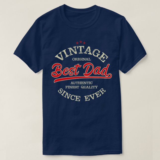 Vintage Best Dad  T-Shirt (Design Front)