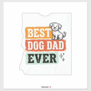 Vintage Best Dog Dad Ever Cute Dog Shirt Design_1