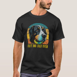 Vintage Best Dog Dad Ever Sunset Retro Pyrenee dog T-Shirt