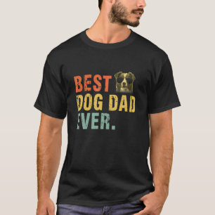 Vintage Best Dog Dad Ever T Border Collie S T-Shirt