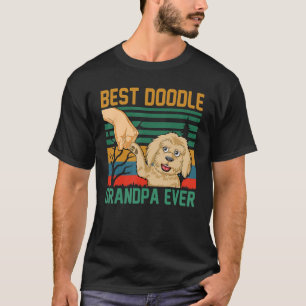 Vintage Best Doodle Grandpa Ever Goldendoodle For  T-Shirt