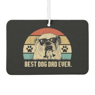 Vintage Best English Bulldog DAD Ever shirt Father Car Air Freshener