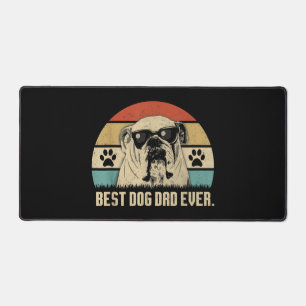 Vintage Best English Bulldog DAD Ever shirt Father Desk Mat