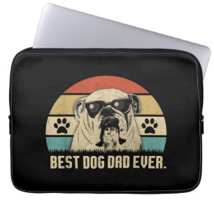 Vintage Best English Bulldog DAD Ever shirt Father Laptop Sleeve
