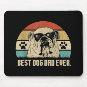 Vintage Best English Bulldog DAD Ever shirt Father Mouse Pad