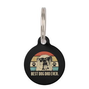 Vintage Best English Bulldog DAD Ever shirt Father Pet Tag