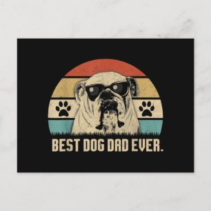 Vintage Best English Bulldog DAD Ever shirt Father Postcard