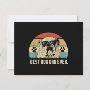 Vintage Best English Bulldog DAD Ever shirt Father RSVP Card