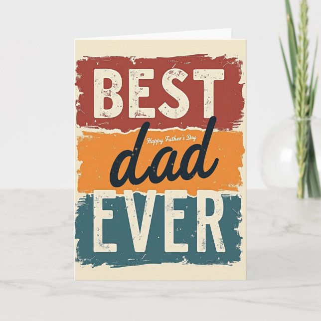 Vintage Best Ever Dad Card (Front)