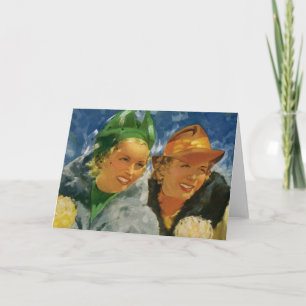 Vintage Best Friends! Elegant and Stylish Women Card