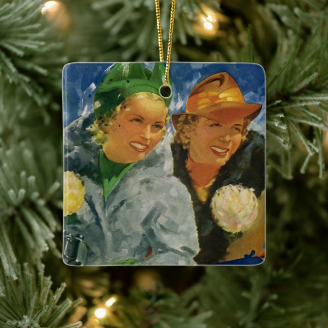 Vintage Best Friends! Elegant and Stylish Women Ceramic Tree Decoration (Tree)