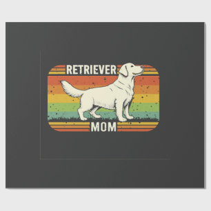 Vintage Best Golden Retriever Mum Dog Mum Wrapping Paper