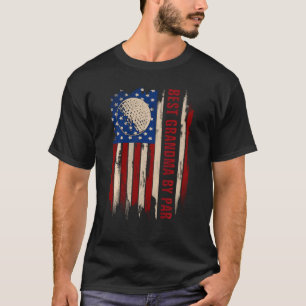 Vintage Best Grandpa By Par American Flag Golfgolf T-Shirt