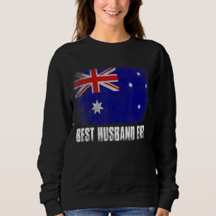 Vintage Best Husband Ever Men Retro Australia Flag Sweatshirt