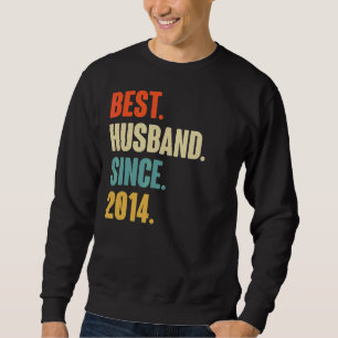 Vintage Best Husband Since 2014 8th Wedding Aniver Sweatshirt