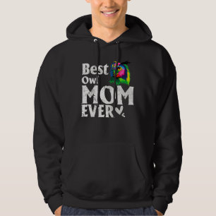 Vintage Best Owl mum Ever cut coloured Owl mummy Hoodie